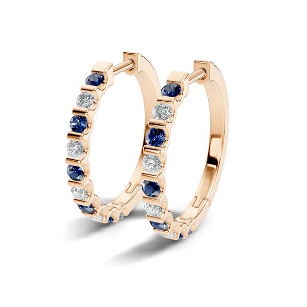 Rose_Blue_And_Clear_Stone_Hoop_Earrings_For_Women