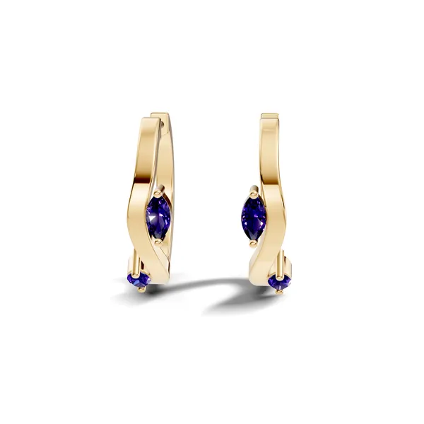 Rose_Blue_Stone_Hoop_Earrings_For_Women
