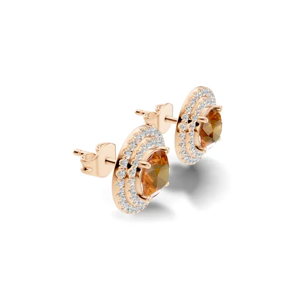 Rose_Orange_Stone_Stud_Earrings_For_Women
