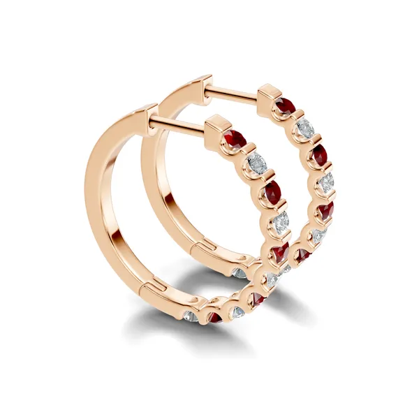 Red_And_Clear_Stone_Hoop_Earrings_For_Women