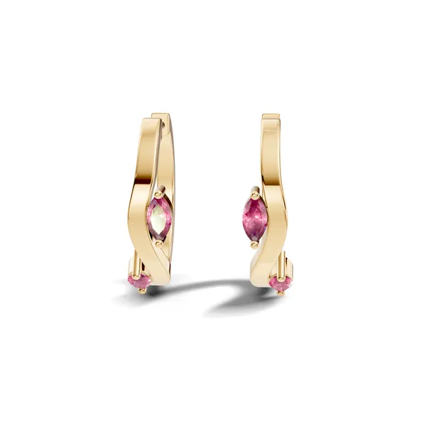 Pink_Stone_Hoop_Earrings_For_Women