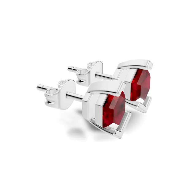 Hexagonal_Red_Stone_Stud_Earrings_For_Women
