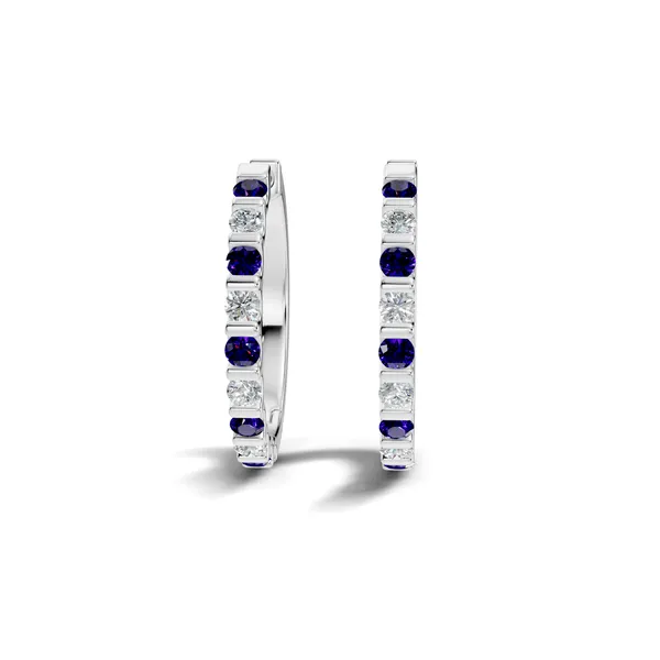 Rose_Blue_Stone_Hoop_Earrings_For_Women