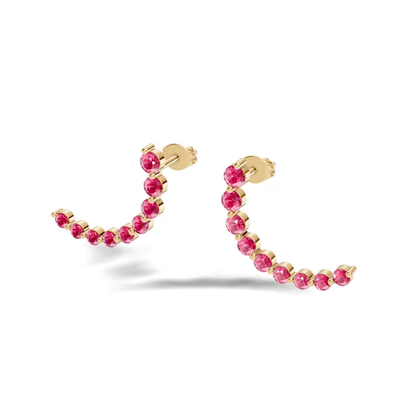 Pink_Stone_Ear_Crawler_Earrings_For_Women