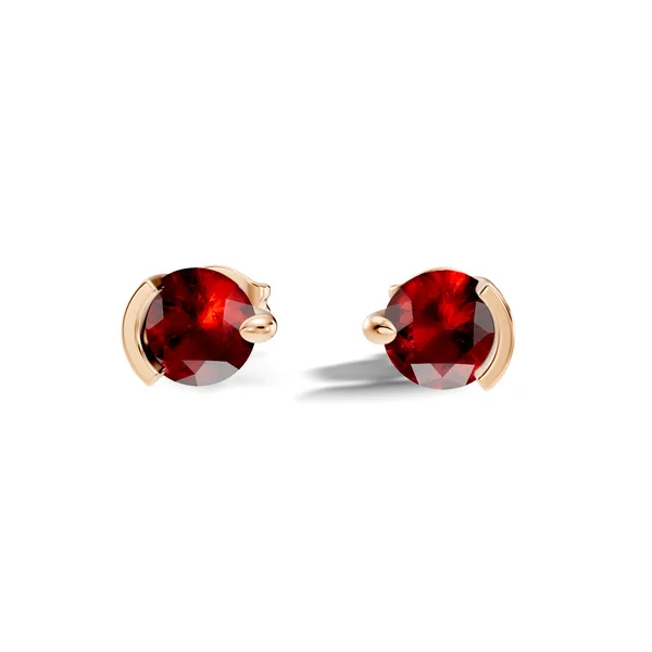 Red_Gemstone_Stud_Earrings_For_Women