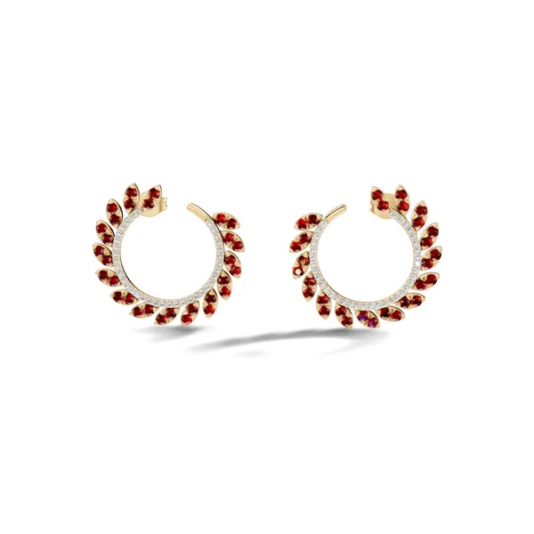 Red_Stone_Hoop_Earrings_For_Women