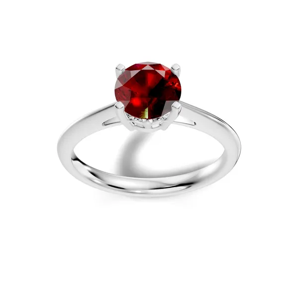 Red_Stone_Solitaire_Ring_For_Women