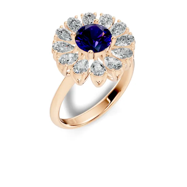 Blue_Stone_Floral_Ring_For_Women