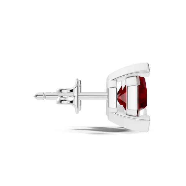 Hexagonal_Red_Stone_Stud_Earrings_For_Women