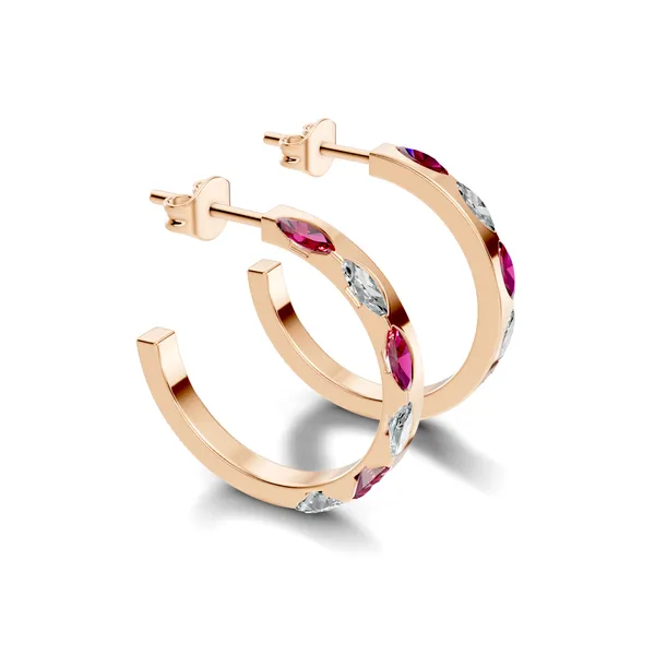 Red_And_Clear_Stone_Hoop_Earrings_For_Women