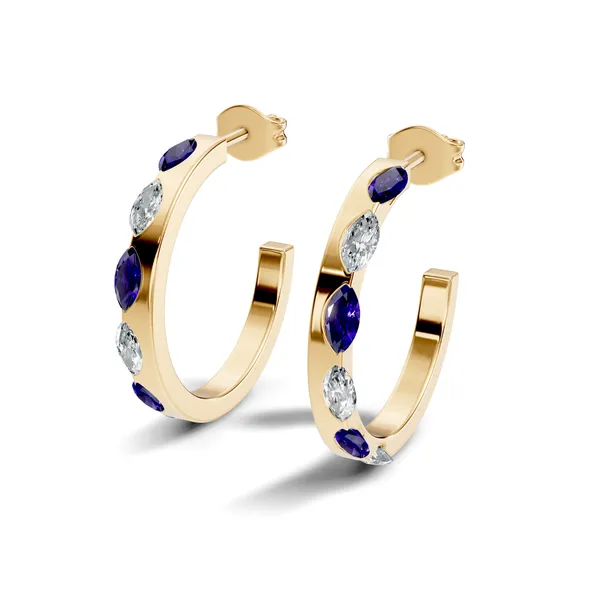 Blue_And_Clear_Stone_Hoop_Earrings_For_Women