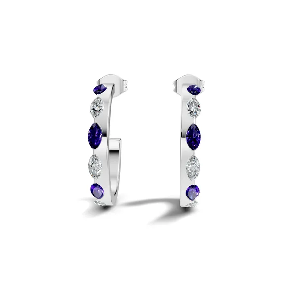 Blue_And_Clear_Stone_Hoop_Earrings_For_Women