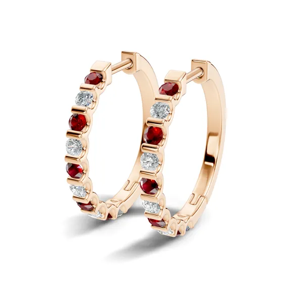 Red_And_Clear_Stone_Hoop_Earrings_For_Women