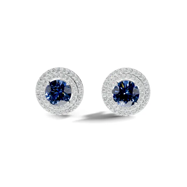 Blue_Stone_Round_Stud_Earrings_For_Women