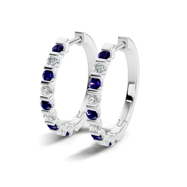 Rose_Blue_Stone_Hoop_Earrings_For_Women