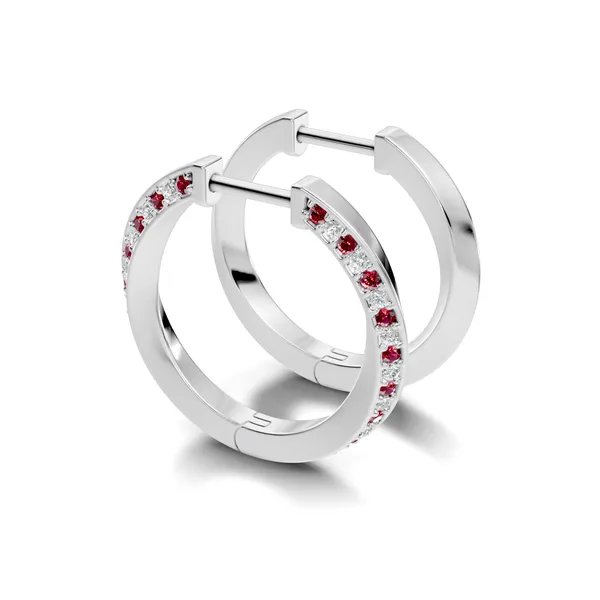 Rose_Multicolour_Stone_Hoop_Earrings_For_Women