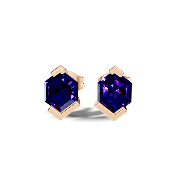 Blue_Geometric_Stud_Earrings_For_Women