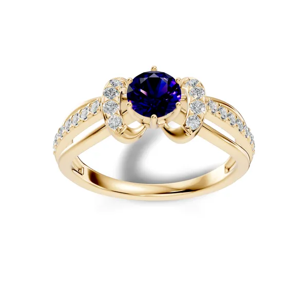 Blue_Stone_Cluster_Ring_For_Women