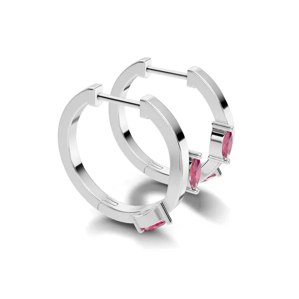 Pink_Stone_Hoop_Earrings_For_Women