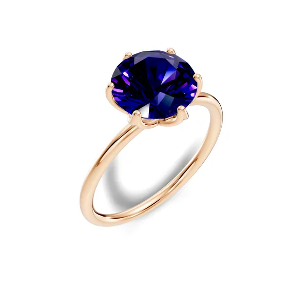 Rose_Blue_Solitaire_Ring_For_Women