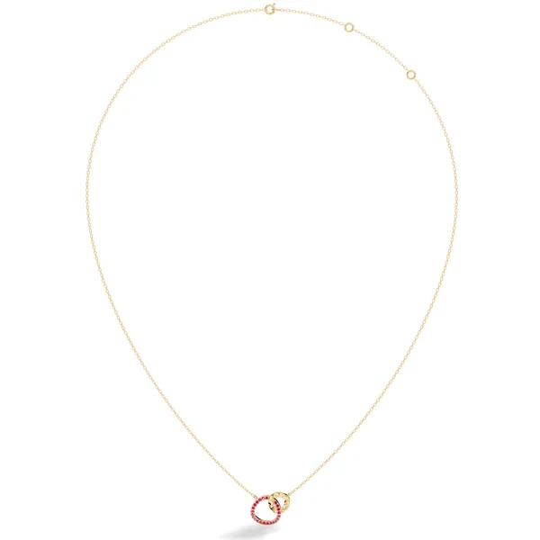 Pink_Stone_Interlocking_Circle_Necklace_For_Women