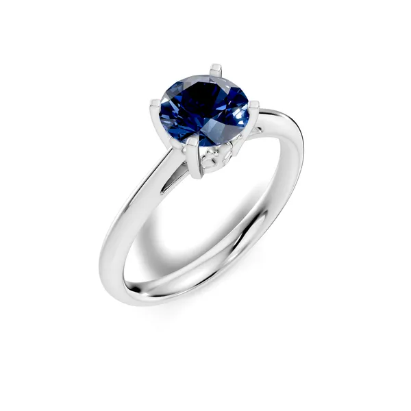 Blue_Solitaire_Ring_For_Women