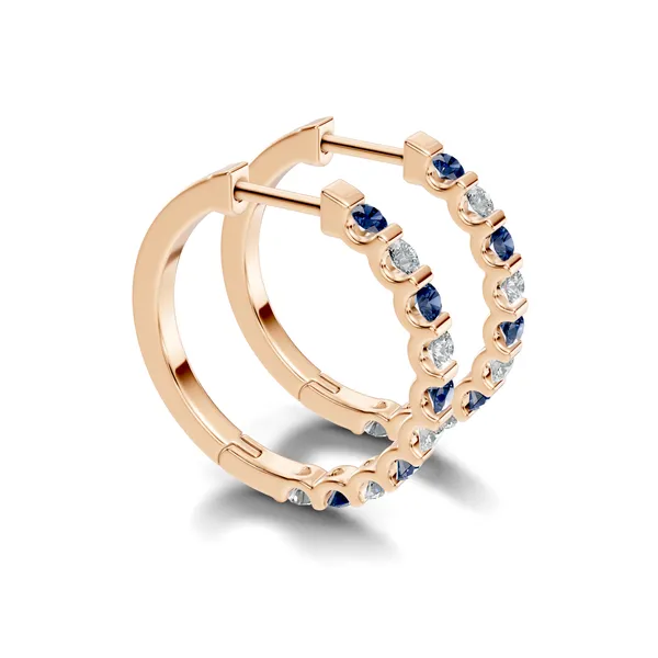 Rose_Blue_And_Clear_Stone_Hoop_Earrings_For_Women