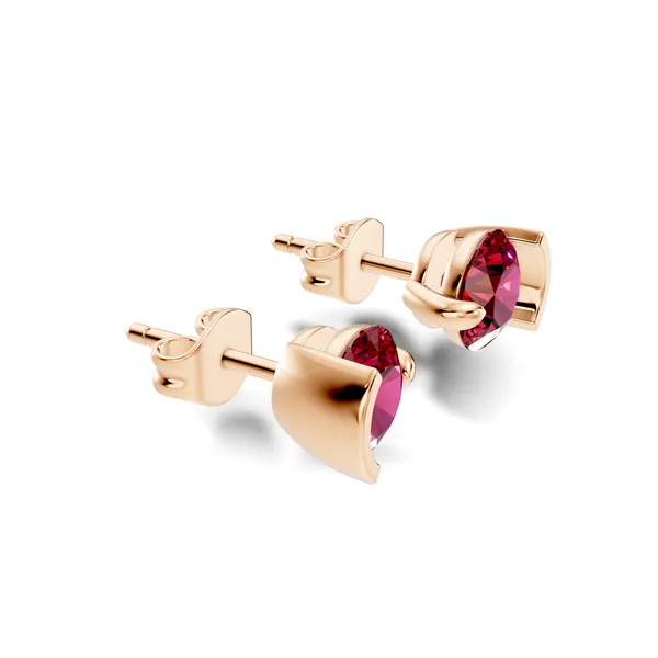 Red_Gemstone_Stud_Earrings_For_Women