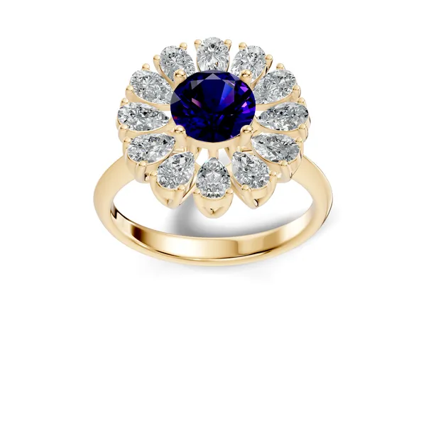 Blue_Stone_Floral_Ring_For_Women
