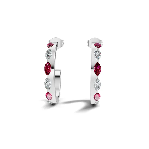 Red_And_Clear_Stone_Hoop_Earrings_For_Women
