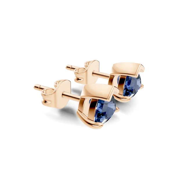 Blue_Triangular_Stud_Earrings_For_Women