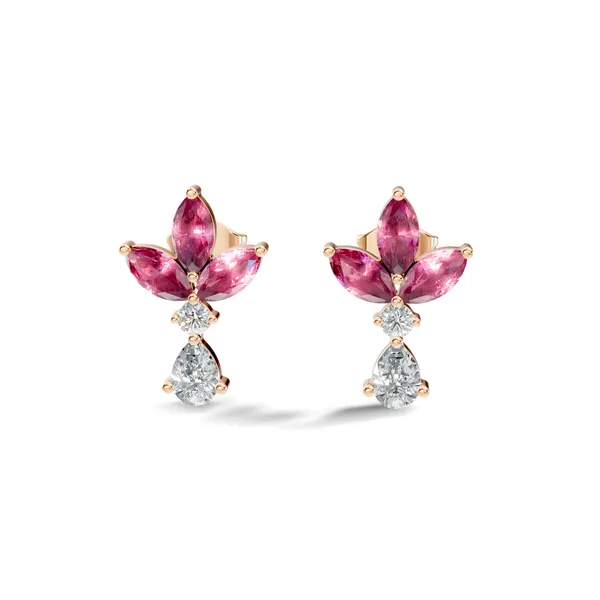Pink_Floral_Drop_Earrings_For_Women