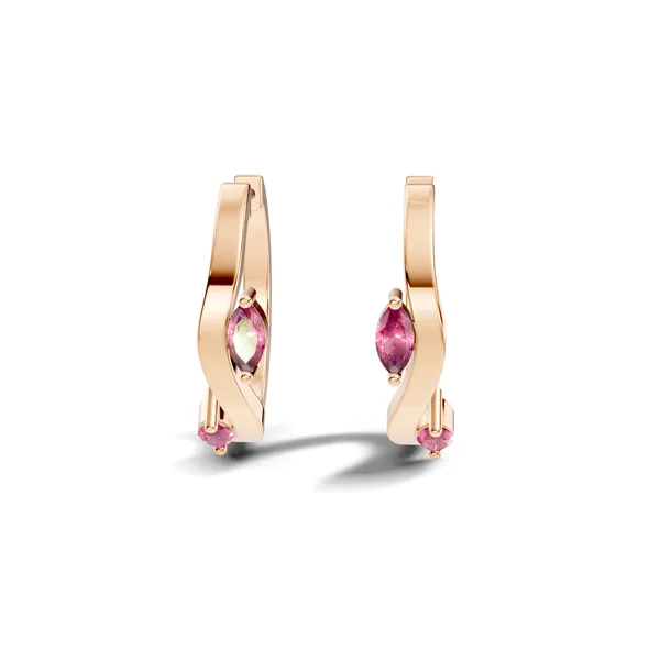 Pink_Stone_Hoop_Earrings_For_Women