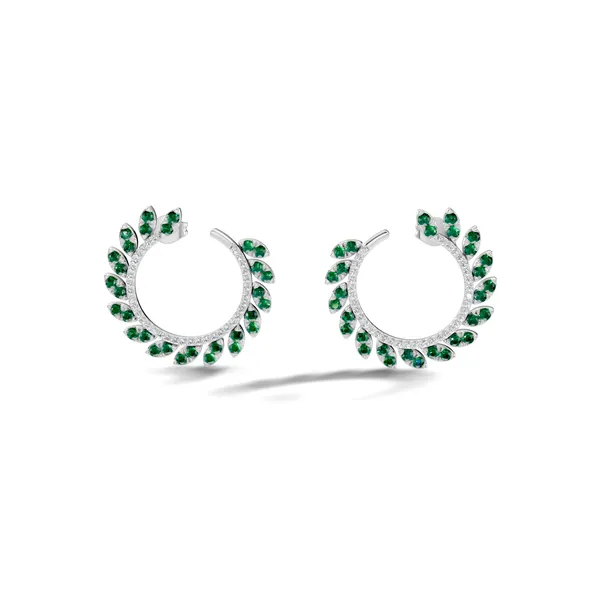 Green_Stone_Hoop_Earrings_For_Women