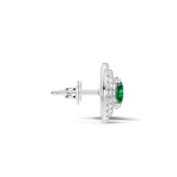 Green_Gemstone_Halo_Stud_Earrings_For_Women