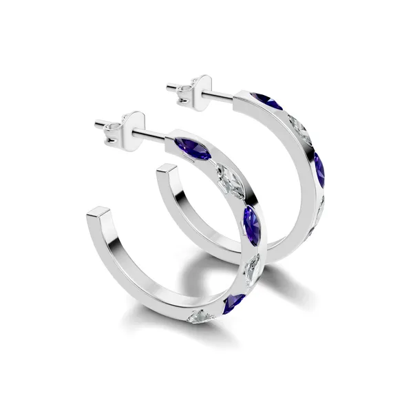 Blue_And_Clear_Stone_Hoop_Earrings_For_Women