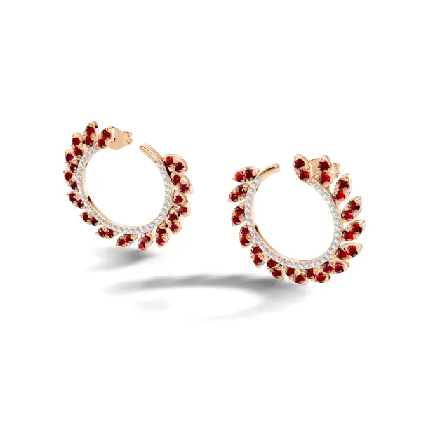 Red_Stone_Hoop_Earrings_For_Women