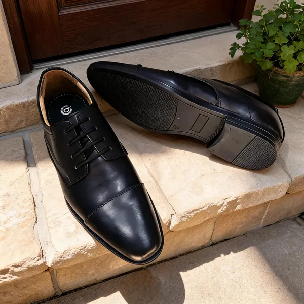 Black_Leather_Lace-Up_Cap-Toe_Formal_Shoes_For_Men