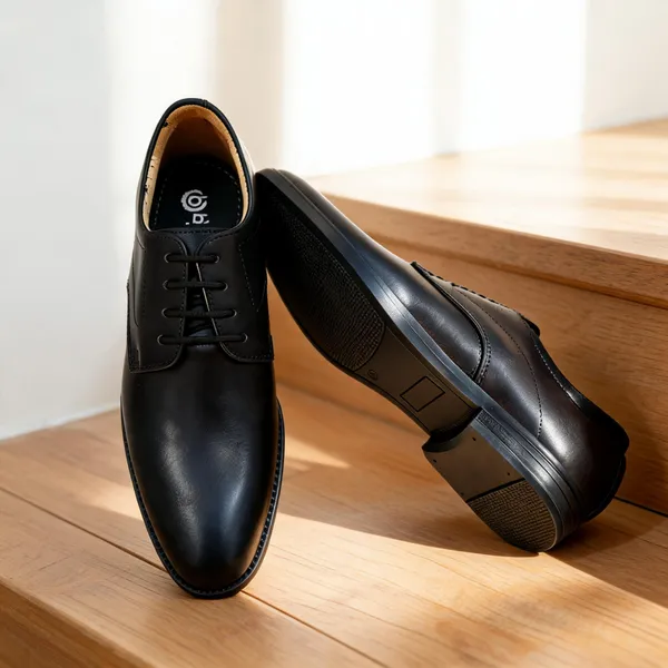 Black_Leather_Lace-Up_Round-Toe_Formal_Shoes_For_Men
