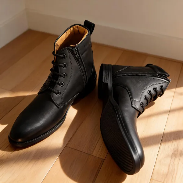 Black_Leather_Lace-Up_Ankle_Boots_For_Men