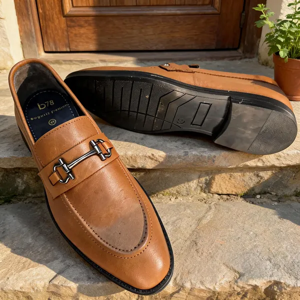 Tan_Leather_Slip-On_Bit_Loafers_For_Men