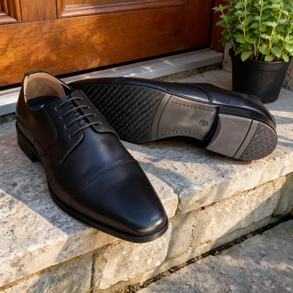Black_Leather_Lace-Up_Cap-Toe_Formal_Shoes_For_Men