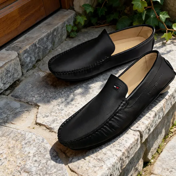 Black_Leather_Slip-On_Loafers_For_Men
