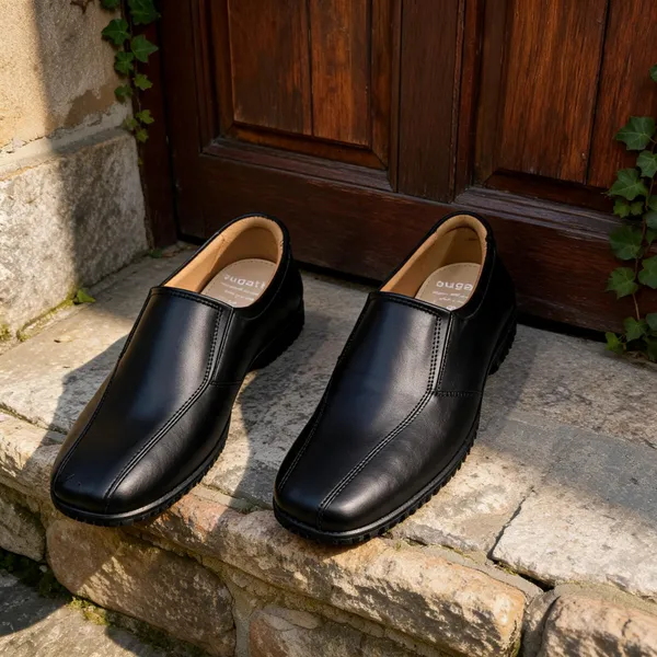 Black_Leather_Slip-On_Round-Toe_Formal_Shoes_For_Men