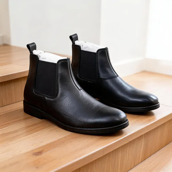 Black_Synthetic_Slip-On_Chelsea_Boots_For_Men