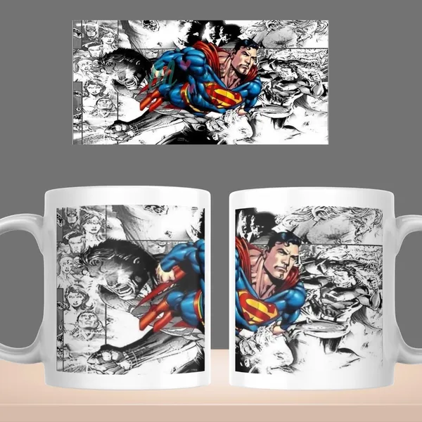 Ceramic_Superman_Comic_Illustration_Print_Coffee_Mug_Pack_Of_2