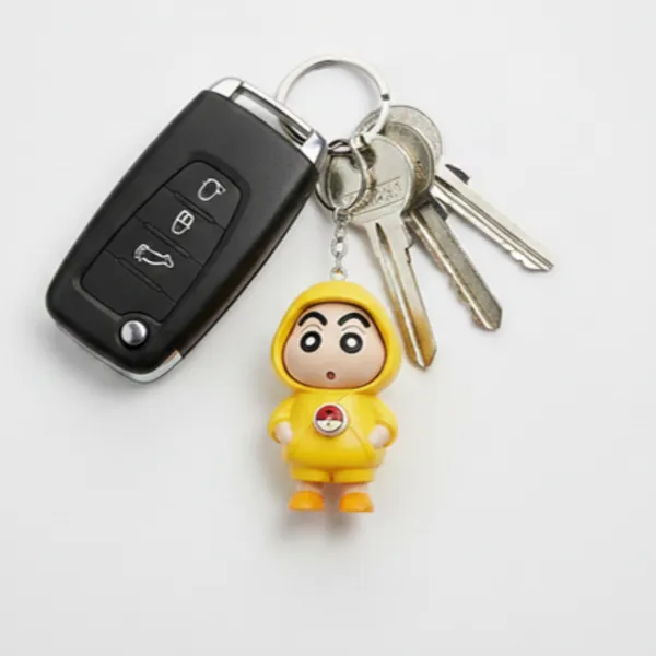 Yellow_Rubber_Hooded_Character_Keychain