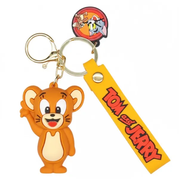 Orange_Rubber_Tom_And_Jerry_Cartoon_Character_Keychain_For_Kids