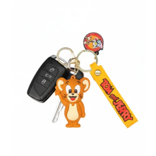Orange_Rubber_Tom_And_Jerry_Cartoon_Character_Keychain_For_Kids