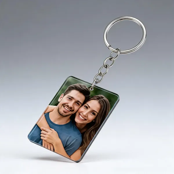 Silver_Metal_Personalized_Photo_Keychain_For_Couples